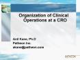 Organization of Clinical Operations at a CRO PowerPoint PPT Presentation