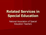 Related Services in Special Education