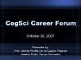 CogSci Career Forum PowerPoint PPT Presentation