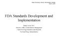 FDA Standards Development and Implementation PowerPoint PPT Presentation