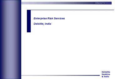 Enterprise Risk Services