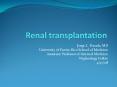 Renal transplantation PowerPoint PPT Presentation