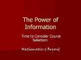 The Power of Information PowerPoint PPT Presentation