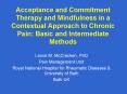 Acceptance and Commitment Therapy and Mindfulness in a Contextual Approach to Chronic Pain: Basic an PowerPoint PPT Presentation