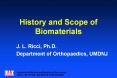 History%20and%20Scope%20of%20Biomaterials PowerPoint PPT Presentation