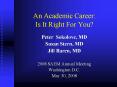 An Academic Career: Is It Right For You PowerPoint PPT Presentation