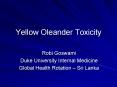 Yellow Oleander Toxicity PowerPoint PPT Presentation