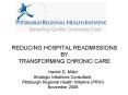 REDUCING HOSPITAL READMISSIONS BY TRANSFORMING CHRONIC CARE PowerPoint PPT Presentation