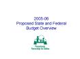 2005-06 Proposed State and Federal Budget Overview PowerPoint PPT Presentation