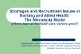 Shortages and Recruitment Issues in Nursing and Allied Health: The Minnesota Model Where have all th PowerPoint PPT Presentation