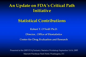 An Update on FDA