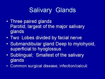 Salivary Glands