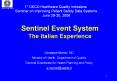 Sentinel Event System The Italian Experience PowerPoint PPT Presentation