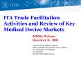 ITA Trade Facilitation Activities and Review of Key Medical Device Markets PowerPoint PPT Presentation