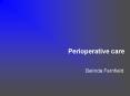 Perioperative care PowerPoint PPT Presentation