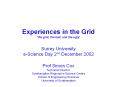 Experiences%20in%20the%20Grid%20 PowerPoint PPT Presentation
