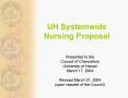 UH Systemwide Nursing Proposal PowerPoint PPT Presentation