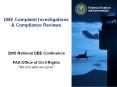 DBE Complaint Investigations PowerPoint PPT Presentation