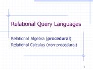 Relational Query Languages