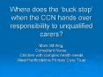 Where does the buck stop when the CCN hands over responsibility to unqualified carers PowerPoint PPT Presentation
