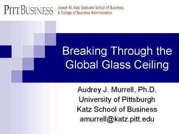 Breaking Through the Global Glass Ceiling
