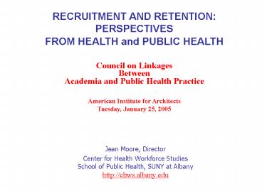 Jean Moore, Director