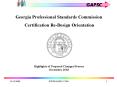 Georgia Professional Standards Commission PowerPoint PPT Presentation