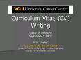 Curriculum Vitae CV Writing PowerPoint PPT Presentation