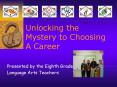 Unlocking the Mystery to Choosing A Career PowerPoint PPT Presentation