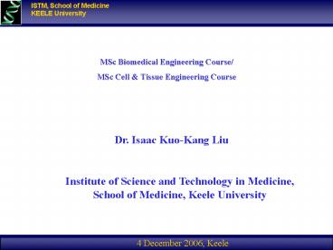 Dr' Isaac KuoKang Liu