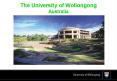 The University of Wollongong Australia PowerPoint PPT Presentation