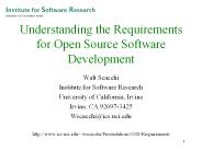 Understanding the Requirements for Open Source Software Development