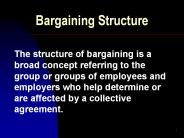 Bargaining Structure