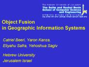 Object Fusion in Geographic Information Systems