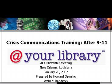 Crisis Communications Training: After 911