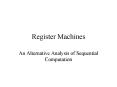Register Machines PowerPoint PPT Presentation