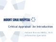 Critical Appraisal: An Introduction PowerPoint PPT Presentation