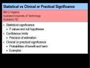 Statistical vs Clinical or Practical Significance