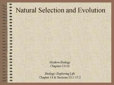 Natural Selection and Evolution presentation | free to view