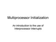 Multiprocessor Initialization