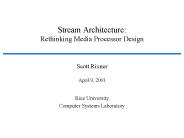 Stream Architecture: Rethinking Media Processor Design