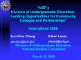 NSFs Division of Undergraduate Education: Funding Opportunities for Community Colleges and Partnersh PowerPoint PPT Presentation