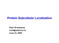 Protein Subcellular Localization PowerPoint PPT Presentation