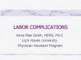 LABOR COMPLICATIONS PowerPoint PPT Presentation