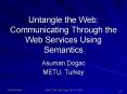 Untangle the Web: Communicating Through the Web Services Using Semantics PowerPoint PPT Presentation
