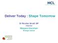Deliver Today : Shape Tomorrow PowerPoint PPT Presentation