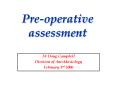 Preoperative assessment PowerPoint PPT Presentation