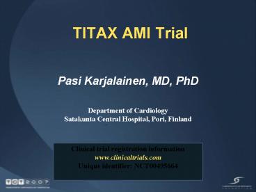 TITAX AMI Trial