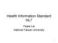 Health Information Standard HL7 PowerPoint PPT Presentation