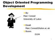 Object Oriented Programming Development